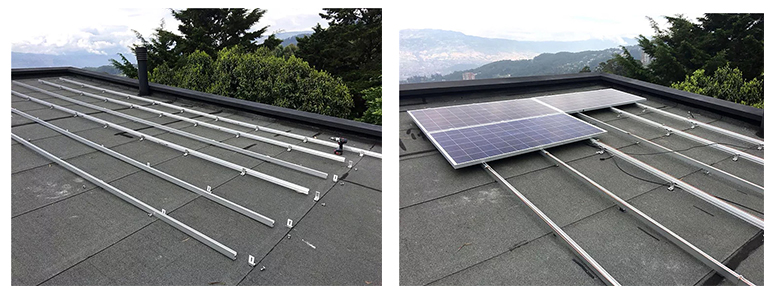 montaggio su tetto solare