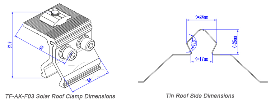 tetto in metallo per montaggio pannelli solari