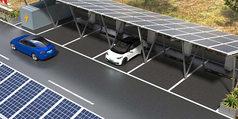 Space-Saving Residential Solar Carport for Small Driveways