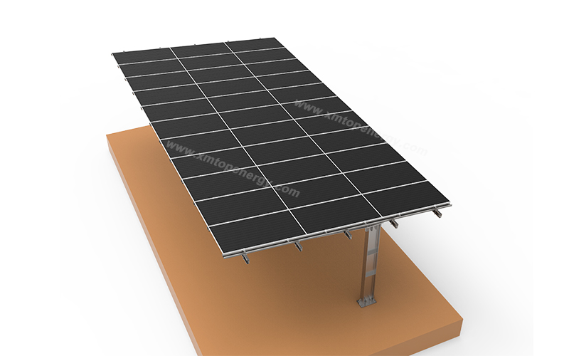 Industrial solar carport frame with carbon steel design