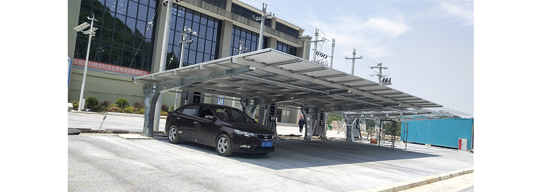 commercial solar carports with carbon steel