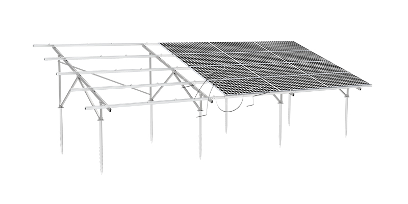 Photovoltaic ground mounting solution