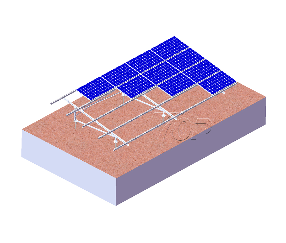 Solar panel ground mounting system