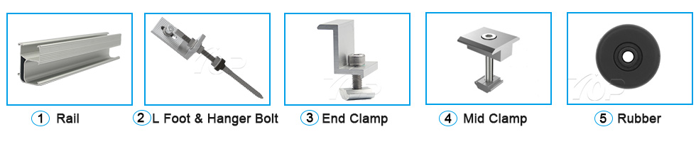 Galvanized steel solar hanger bolt