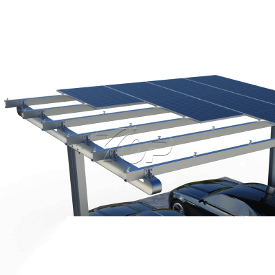 Posto auto coperto solare impermeabile in acciaio inossidabile con angolo di 5-10 gradi per aree commerciali e residenziali
