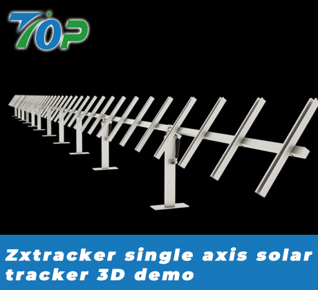 demo 3D dell'inseguitore solare ad asse singolo zxtracker