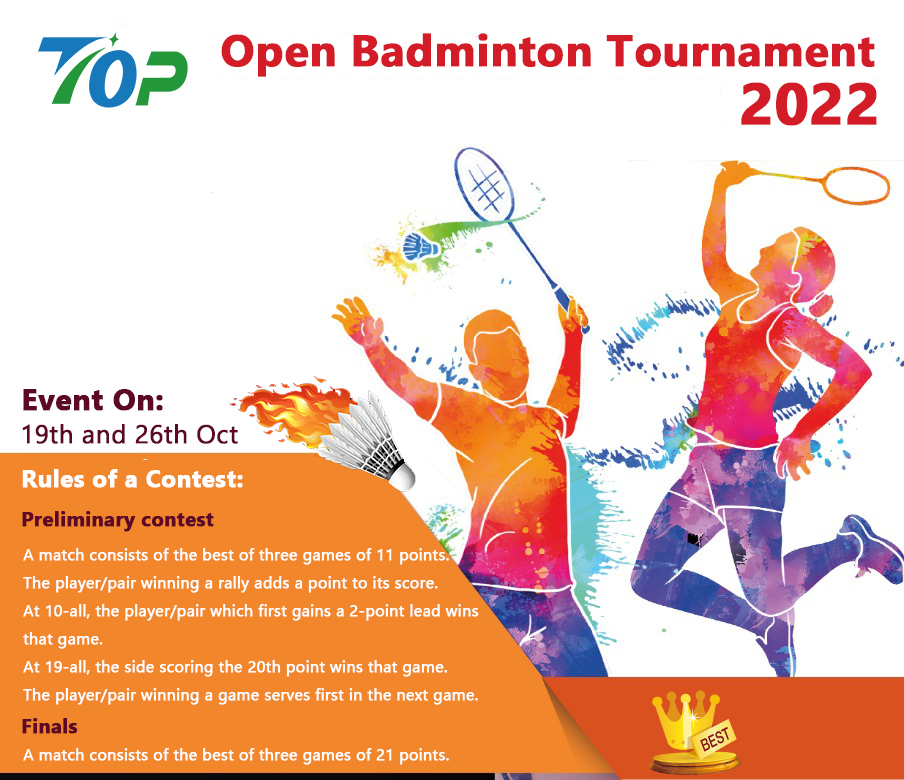 Il primo torneo di badminton aperto di Top